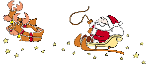 Santa dashing in his sleigh
