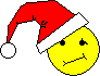 Smiley with Santa hat